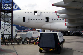 Das Oberdeck bis zum Seitenleitwerk