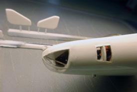 Foto von lackierten Modell-Bauteilen