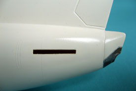 Foto vom Heck mit APU-Auslass