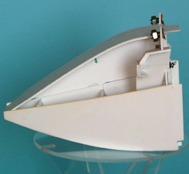 Der Tail Cone-Rohbau seitlich von rechts