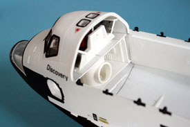 Foto vom Modell im Bugbereich