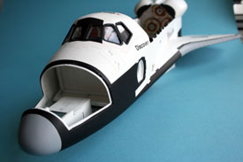 Foto vom Modell im Bugbereich