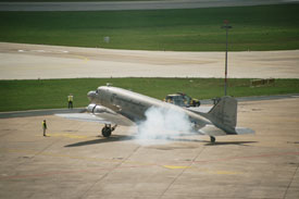 Die "D-CXXX" kurz vor dem Losrollen