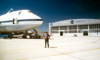 The author on the apron of the DFRC
