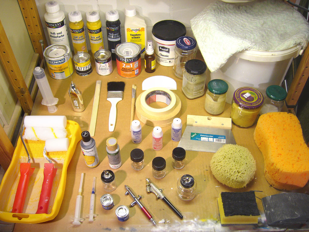 Bild der wichtigsten Arbeitsmittel und Materialien