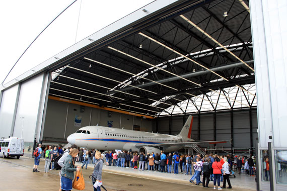 Bild von der A320 ATRA im Hangar