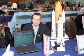 Model-display of the author in detail