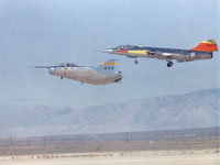 Bild des M2F2 kurz vor der Landung