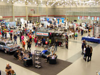 Innenaufnahme der Eilenriedehalle des HCC