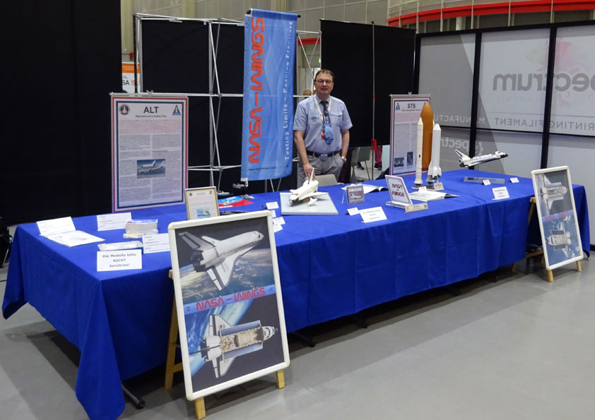 Bild von der NASA-Wings-Pr&auml;sentation mit Autor der website