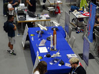 Foto vom Ausstellertisch in der Eilenriedehalle des HCC