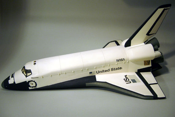 OV-103-Modell der ehemaligen WdL-Vitrine