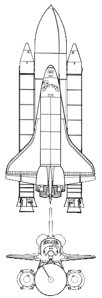 Technische Mehrfachansichten des STS