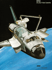 Poster von Orbiter mit SPAS-01