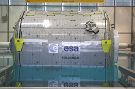 Bild vom Columbus-"Tauchmodul"