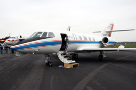 Bild von der Dassault Falcon 20E des DLR