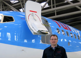 The author of the website in TUIfly-Outfit! 